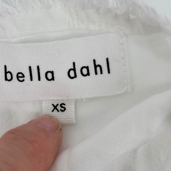 Bella Dahl White Frayed Raw Edge V-Neck Tencel Cami Top XS - Picture 8 of 11